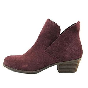 Me Too Suede Wine Bootie